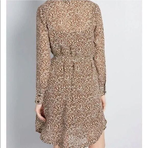 ModCloth Brown Leopard Print "A Fine Design" Shirt Dress - Picture 5 of 13
